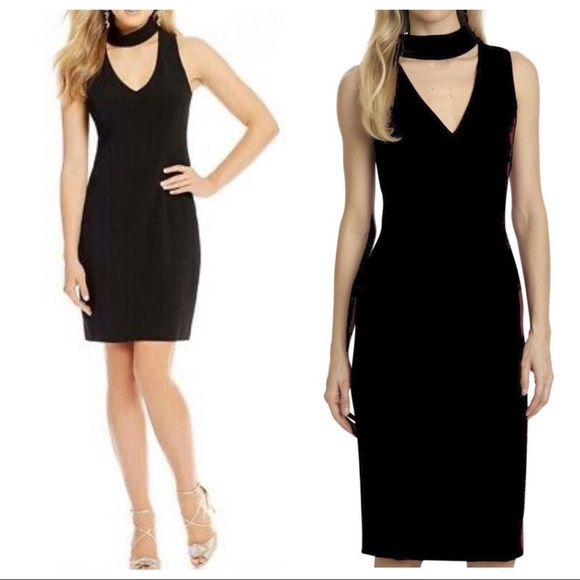 Badgley Mischka Dresses & Skirts - BELLE BADGLEY MISCHKA Choker V-Neck Cocktail Dress